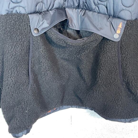 BASS OUTDOOR Women's Contrast Hood Sherpa Soft Pullover black XL - Picture 6 of 10